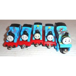 Lot of 5 Thomas The Train Tank Engines Wooden, Metal & Plastic (2002, 2009,2013)